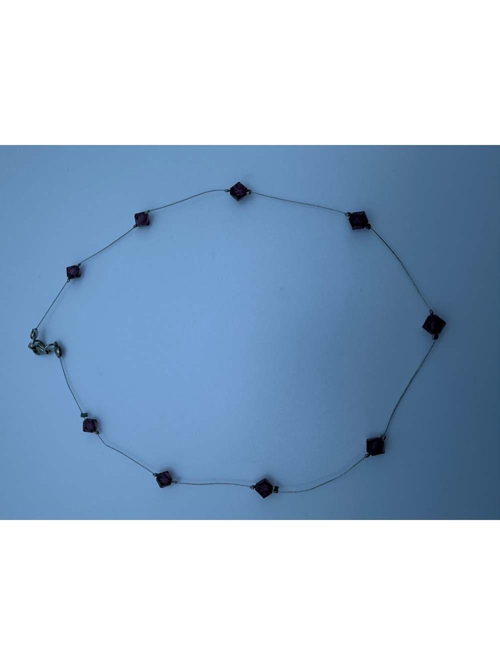 Purple bead wire necklace [COPY]